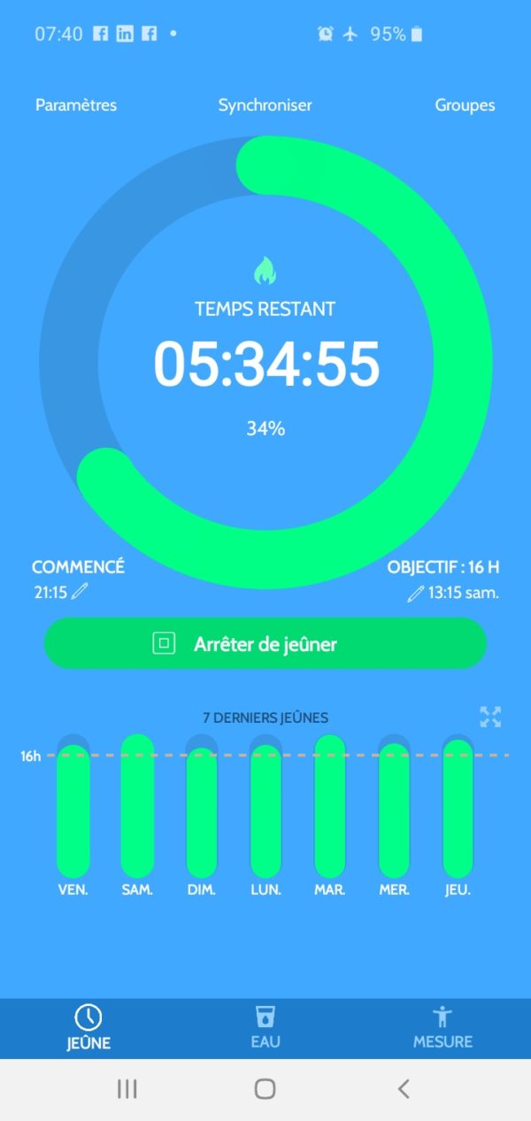 capture écarn tracker jeûne