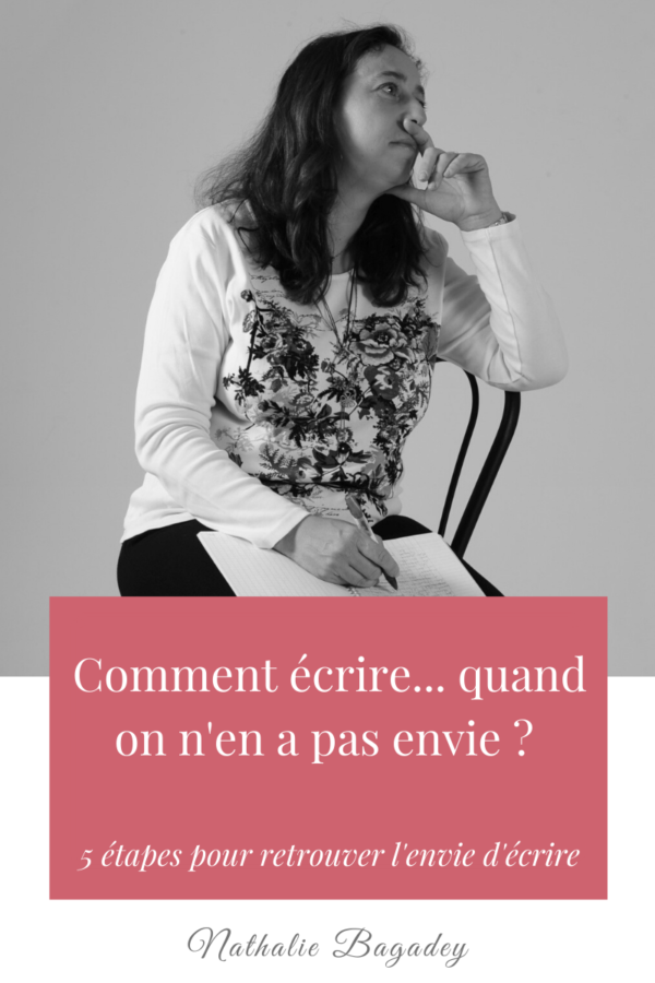 Nathalie Bagadey en train de réfléchir