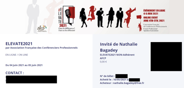 capture d'écran du billet invité