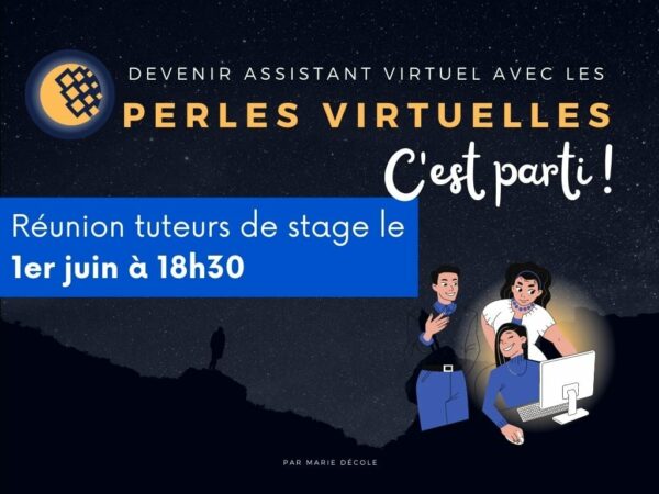 Visuel Perles virtuelles annonçant le début du tutorat au 1er juin 2021