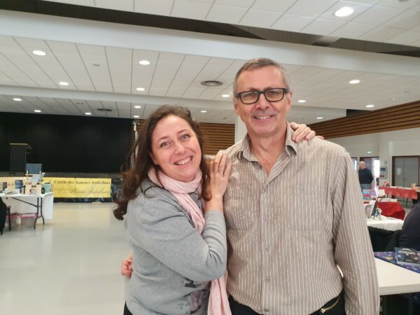 Nathalie Bagadey avec Alain Dautriche au salon d'Aubenas 2019