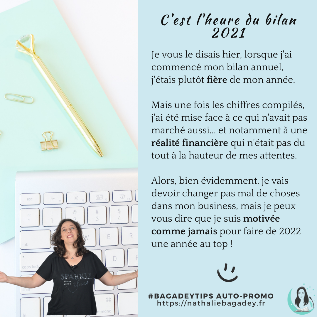 Post #BagadeyTips récapitulant le bilan de Nathalie Bagadey