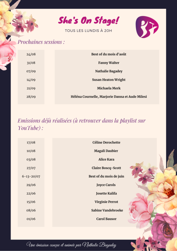 Liste des invitées de She's On Stage