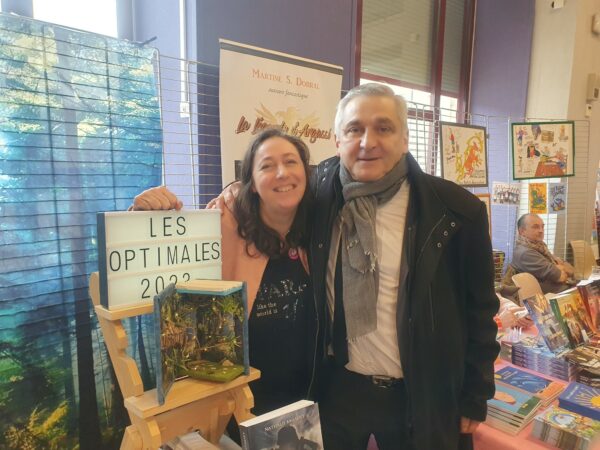 Photo de Nathalie avec le maire de Livron, Francis Fayard