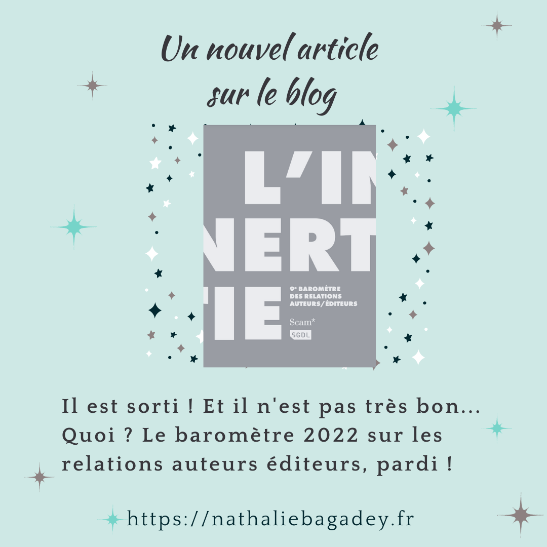 Visuel de présentation de l'article avec, sur fond bleu (articles liés aux auteurs), la couverture du rapport de la SCAM et le titre de l'article