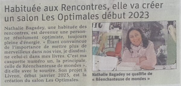 Article paru dans le Dauphiné Libéré en mars 2022 mentionnant notamment la naissance des Optimales.