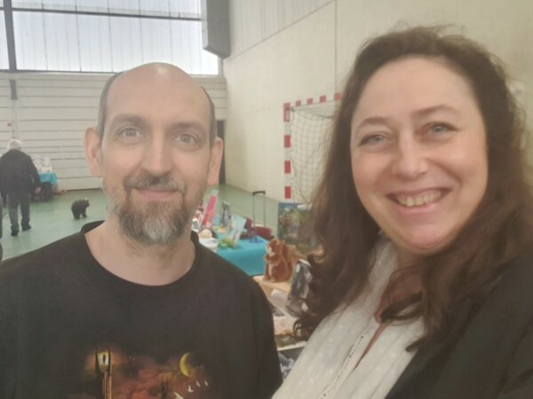 Nathalie Bagadey avec Fred Marty au salon de Beauchastel