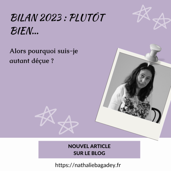 Vignette présentant l'article du jour avec moi en mine déçue en photo