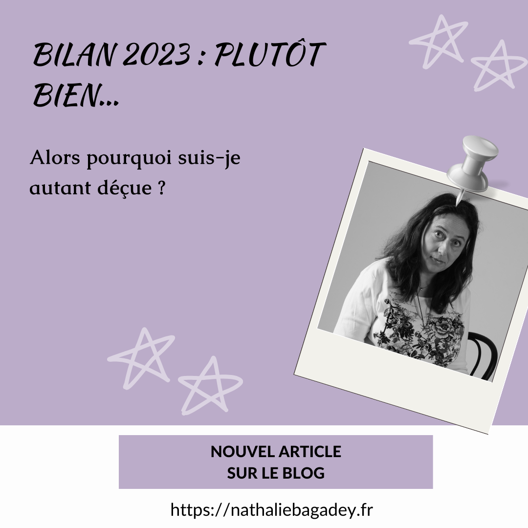 Vignette présentant l'article du jour avec moi en mine déçue en photo